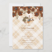 Schattigee Gekke Goose Baby shower Uitnodiging (Voorkant)