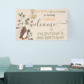 Schattigee Gekke Goose Nursery Rhymes Verjaardag W Spandoek (Beurs)