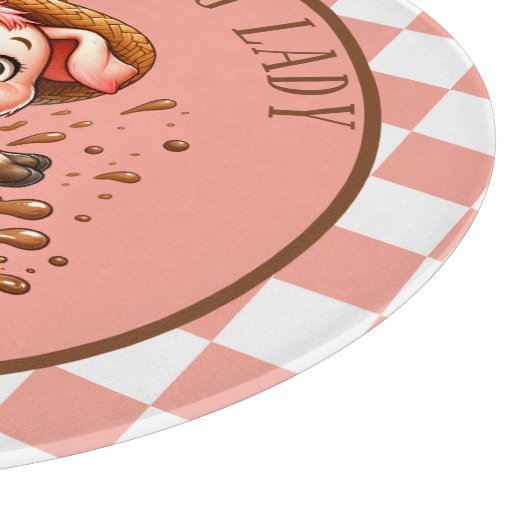 Schattigee gekke varken dame snijplank (Hoek)