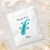 Schattigee gekko hagedis blauwe kinderen verjaarda bedankzakje (Geknipt)