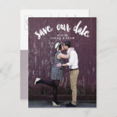 Schattigee gekromde tekst | Foto's opslaan van het Aankondigingskaart (Voorkant / Achterkant)