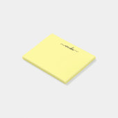 Schattigee Gele Aangepaste Naam Post-it® Notes (Schuin)