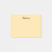 Schattigee Gele Aangepaste Naam Post-it Notes (Voorkant)