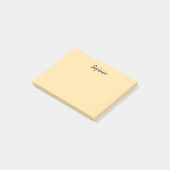 Schattigee Gele Aangepaste Naam Post-it Notes (Schuin)