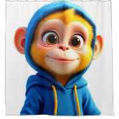 Schattigee gele aap douchegordijn (Voorkant)