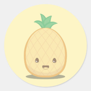 Schattigee gele ananas Sticker