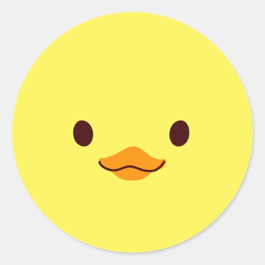 Schattigee gele Baby eend chick Ronde Sticker (Voorkant)