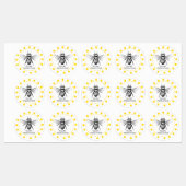 Schattigee gele bij labels (Vel)