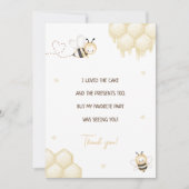 Schattigee gele bijenhoning eerste bijendag bedank kaart (Voorkant)