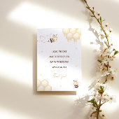 Schattigee gele bijenhoning eerste bijendag bedank kaart