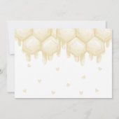 Schattigee gele bijenhoning eerste bijendag bedank kaart (Achterkant)