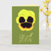 Schattigee gele bloem Waterverf Pansie krijgen goe Kaart (Gele Bloem)