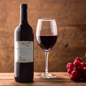 Schattigee gele bloemen spaanse eerste communie wijn etiket