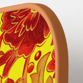Schattigee gele bloemenretro pickleball peddel paddle (Links Detail)