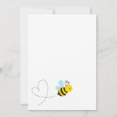 Schattigee gele bruidegom te bijen bruiloft douche kaart (Achterkant)