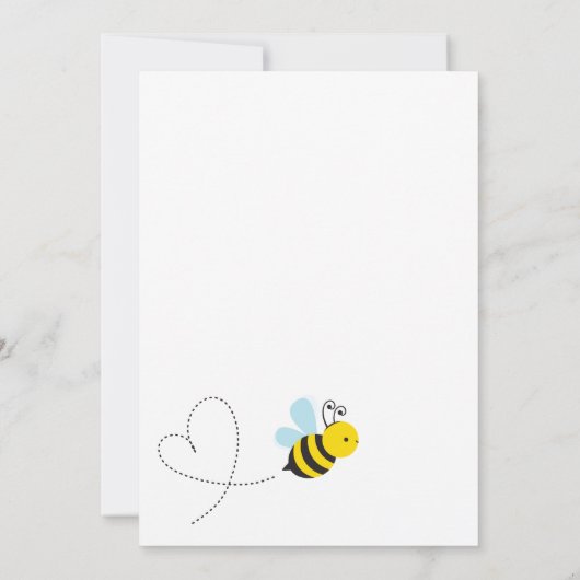 Schattigee gele bruidegom te bijen bruiloft douche kaart (Achterkant)