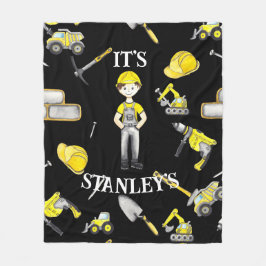 Schattigee gele constructie vrachtwagen dump fleec fleece deken