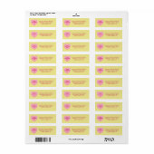 Schattigee gele conversatie hart Valentijnsdag Etiket (Full Sheet)
