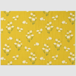 Schattigee gele Daisy floral decoupage Tissuepapier