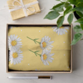 Schattigee gele Daisy floral decoupage Tissuepapier (Geschenk)