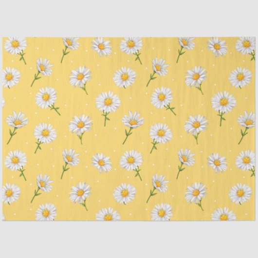 Schattigee gele Daisy floral decoupage Tissuepapier (Voorkant)