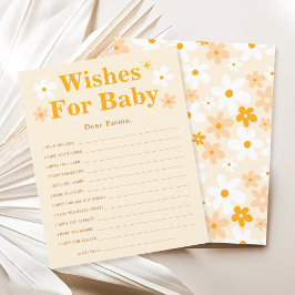 Schattigee gele Daisy wensen voor Baby advieskaart