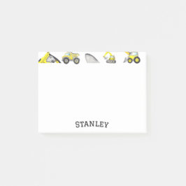 Schattigee gele de stortplaatnaam van de bouwvrach post-it® notes