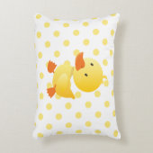 Schattigee Gele Duckie Polka Dots Decoratief Kussen (Voorkant(Verticaal))