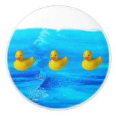 Schattigee Gele Eend Keramische Pull Keramische Knop (Voorkant)