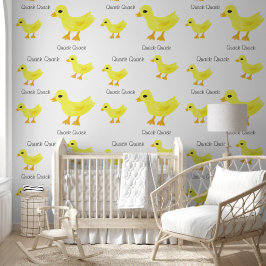 Schattigee gele eenden kwakzalver behang