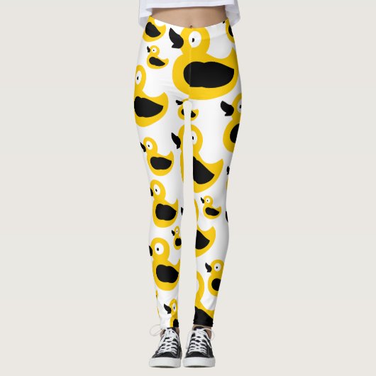 Schattigee gele eenden leggings (Voorkant)