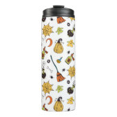 Schattigee Gele en Groene Boo Thermische Tumbler Thermosbeker (Voorkant)