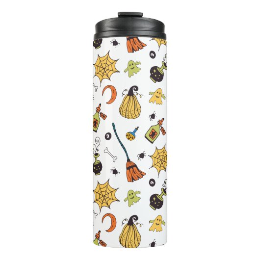 Schattigee Gele en Groene Boo Thermische Tumbler Thermosbeker (Voorkant)