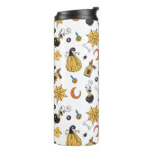 Schattigee Gele en Groene Boo Thermische Tumbler Thermosbeker (Gedraaid links)