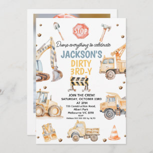 Schattigee Gele Fotoconstructie Dirty 3rdy Verjaar Kaart