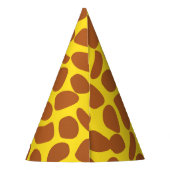 Schattigee gele giraffe skin naadloos patroon feesthoedjes (Achterkant)