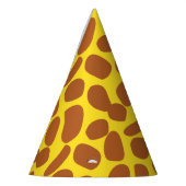 Schattigee gele giraffe skin naadloos patroon feesthoedjes (Links)