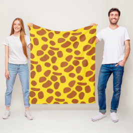 Schattigee gele giraffe skin naadloos patroon fleece deken