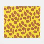 Schattigee gele giraffe skin naadloos patroon fleece deken (Voorkant (Horizontaal))
