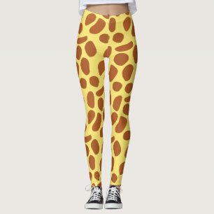 Schattigee gele giraffe skin naadloos patroon leggings