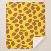 Schattigee gele giraffe skin naadloos patroon sherpa deken (Voorkant)