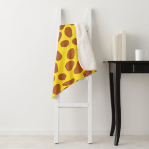 Schattigee gele giraffe skin naadloos patroon sherpa deken
