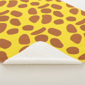 Schattigee gele giraffe skin naadloos patroon sherpa deken (3/4)