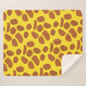 Schattigee gele giraffe skin naadloos patroon sherpa deken (Voorkant (horizontaal))