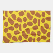 Schattigee gele giraffe skin naadloos patroon theedoek (Horizontaal)