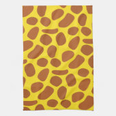 Schattigee gele giraffe skin naadloos patroon theedoek (Verticaal)