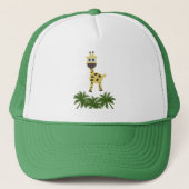 Schattigee gele giraffe trucker pet (Voorkant)