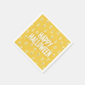 Schattigee gele Halloween servetten met Schattige  (Hoek)