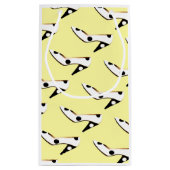 Schattigee gele hoge hak schoen klein cadeauzakje (Achterkant)