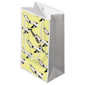 Schattigee gele hoge hak schoen klein cadeauzakje (Voorkant Gekanteld)